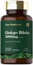 Carlyle Ginkgo Biloba 3,000mg → 200 蔬菜片 → 额外力量 → 非GMO , Gluten Freen Formula → 由 Tahoe 营养学杂志发行