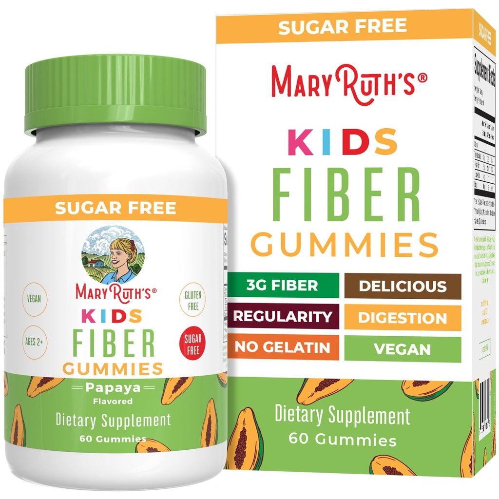 MaryRuth 有机纤维给孩子 两个月供应 免糖 溶性纤维 补充 + Gut Health & Digestion 支持 + 3g Fiber – Gummy → Vegan → 60 Counter