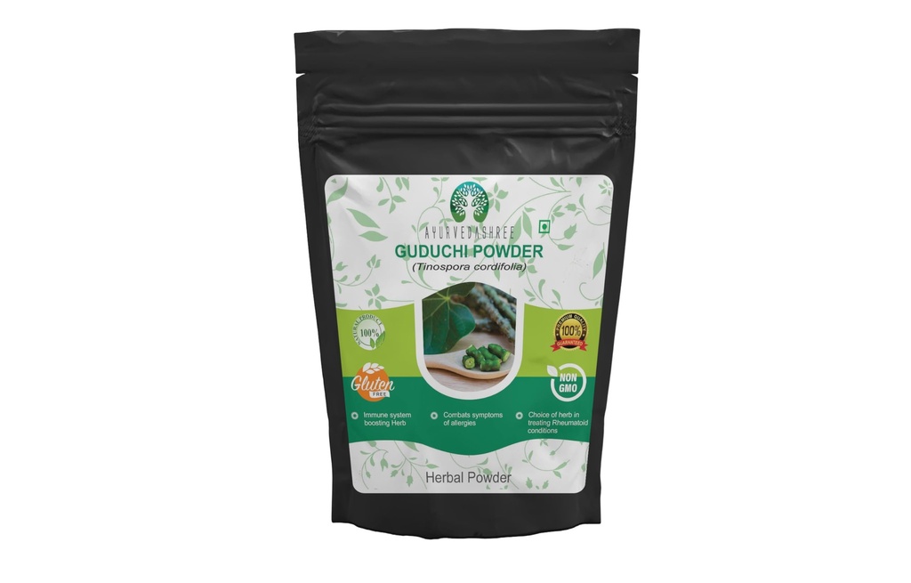 古都奇粉 100 Gm I Giloy粉 I Ayurvedic 草药免疫支持 I 支持免疫系统 I Tinospora Cordifolia Powder I 非GMO I Gluten Free I 100%自然