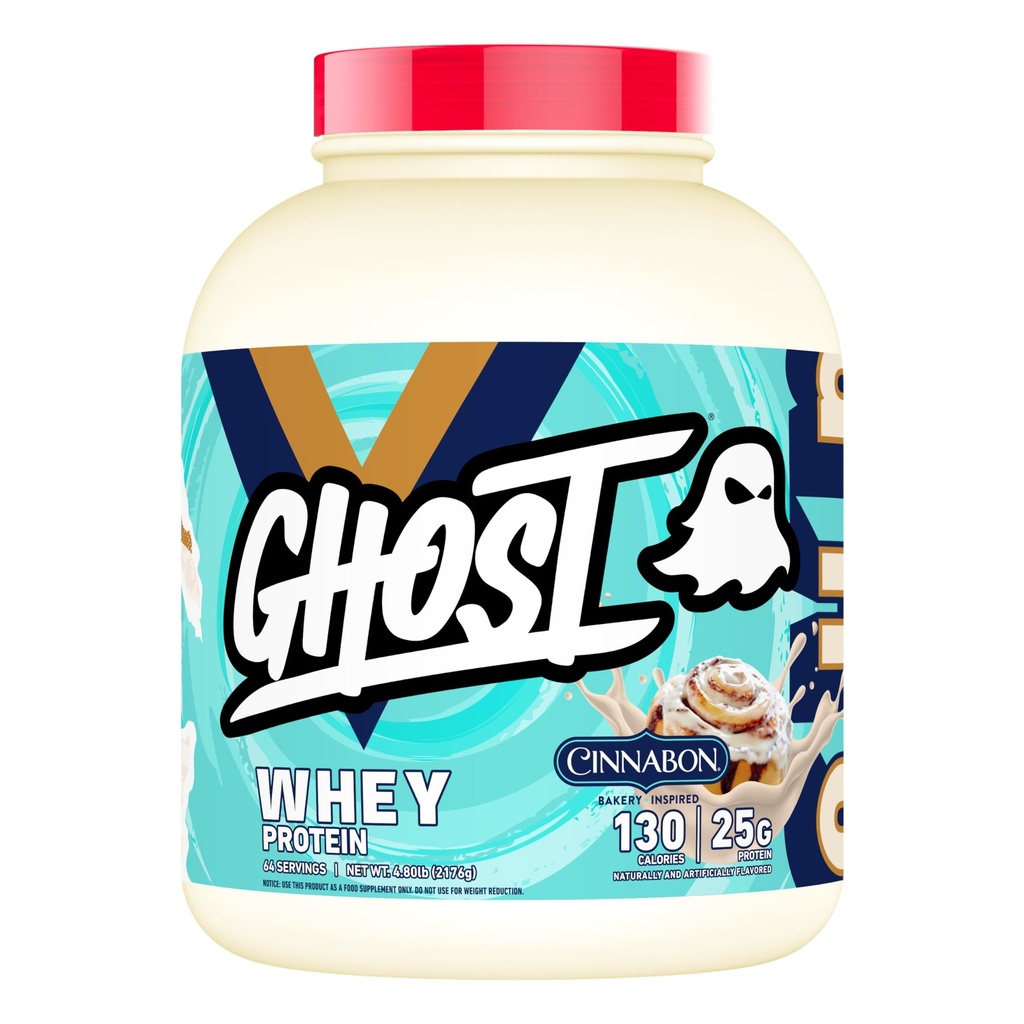 乔治 Whey蛋白粉,Cinnabon - 5LB, 25G of Protein - 肉桂卷 火焰 隔热, 集中和水解 Whey蛋白混合剂 - 工作后摇晃 - 索和格卢滕自由