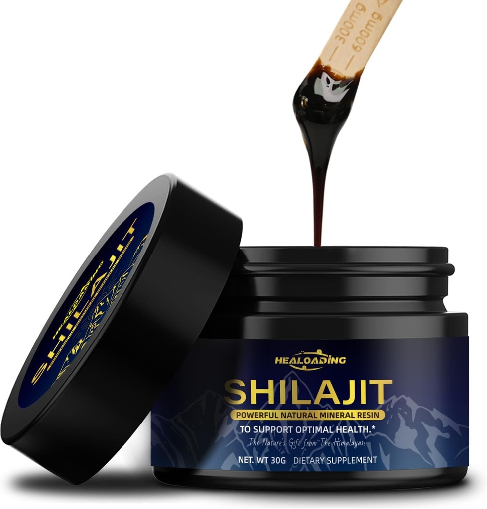 Shilajit Resin 100% 喜马拉雅 Shilajit:支持能源,豁免,抗氧化剂 | 30g | Vegan-Friendly