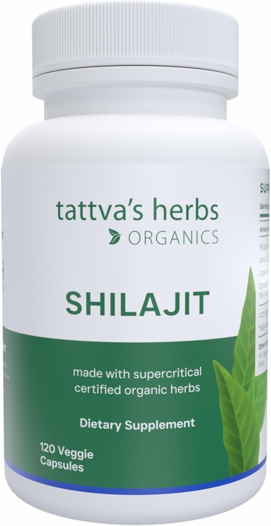 塔特瓦的Herbs Shilajit Herbal Supplement, Shelajit for Men and Women, Himalayan Shilajit Capsules, Shilajit 摘录, 1 Pack, 120 Counter, 25年的 Premium 服务