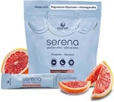 Munar Serena Magnesium Drinking Mix, Blood Orange, Magnesium Glycnit 和 Ashwagandha 补编,《Theannine – 冷静支持、压力救济、Mood Boost 和睡眠援助 – 20 On-The