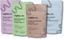 Copina Co. Vegan Collagen 助推器混合:植物基Collagen 支持平滑 饮用 Vegan Blend Variety Pack QQ 4 Flavors Matcha, Vanilla,原型和 Cacao Calm QQ 25 服每 4.4oz 袋.