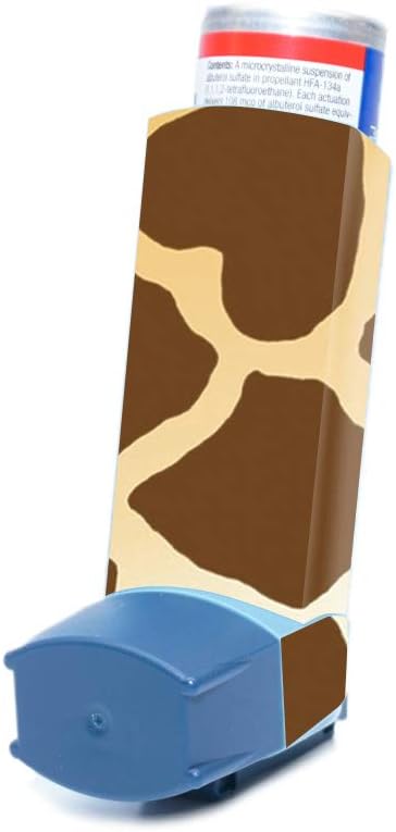 Ventolin HFA Asthma Inhaler的壮丽皮肤 - Giraffe 保护性、持久性和独特性 Vinyl Decal 包装封面 - 易于应用、删除和改变美国风格 - 制造