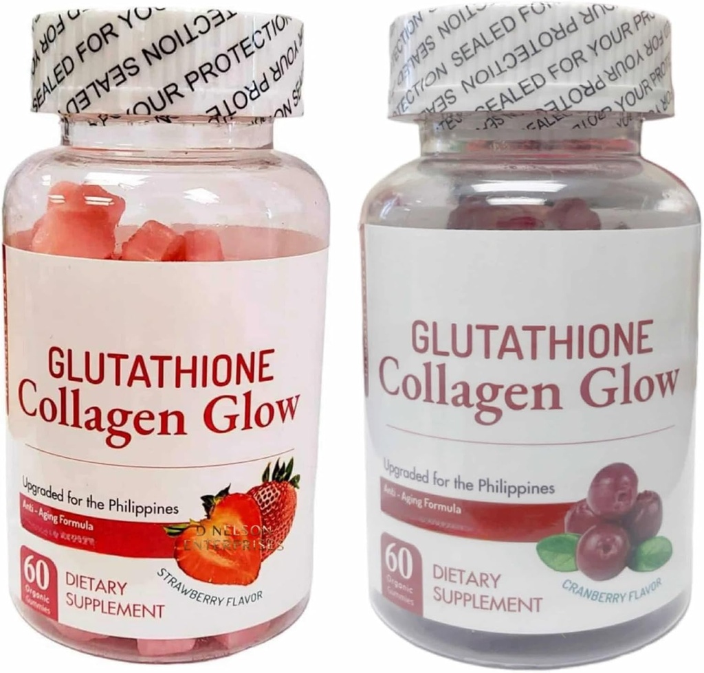 普通自然 Glow Glutathione Collagen - 草莓和Cranberry Flavor Bundle, 60 千斤顶