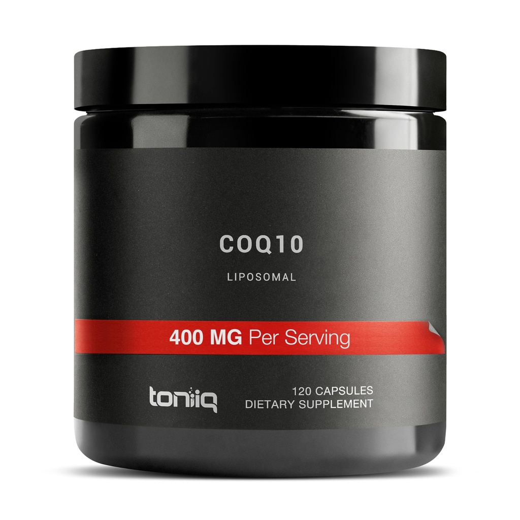 Liposomal CoQ10 400mg - 98%纯 Coenzyme Q10 - 增强吸收的超强公式 - 第三方测试 - 120 植物胶囊