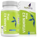 K2维生素补充剂MK-7 - 高强度600mcg - 支持骨干和动脉健康 - 90 Vegan Capsules - 男女维生素K2 - 3个月供应