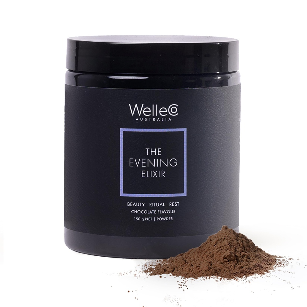 (原始内容存档于2017-09-29). WelleCo The Evening Elixir, Vitamin C Hot Conology Beauty Drinking mix with Niacin, Lemon Balm & Magnesium, 支持睡眠, Collagen Formation & Skin Glow, 150g (5.3 oz) Jar.