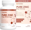 ENERGI 锌与维生素A,B-3和B-6混合,Immune 支持补充 与 Marshmellow Root, Dandelion 根提取 & Shiitake Mushroom, 90 锌补充 Capsules
