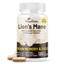 Vegan Vituality Lions Mane Supplements - 诺特罗比脑支持补编,Lions Mane 蘑菇提取片 Capsules - 120 Vegan Bacopa Monnieri, Gotu Kola, Ginseng