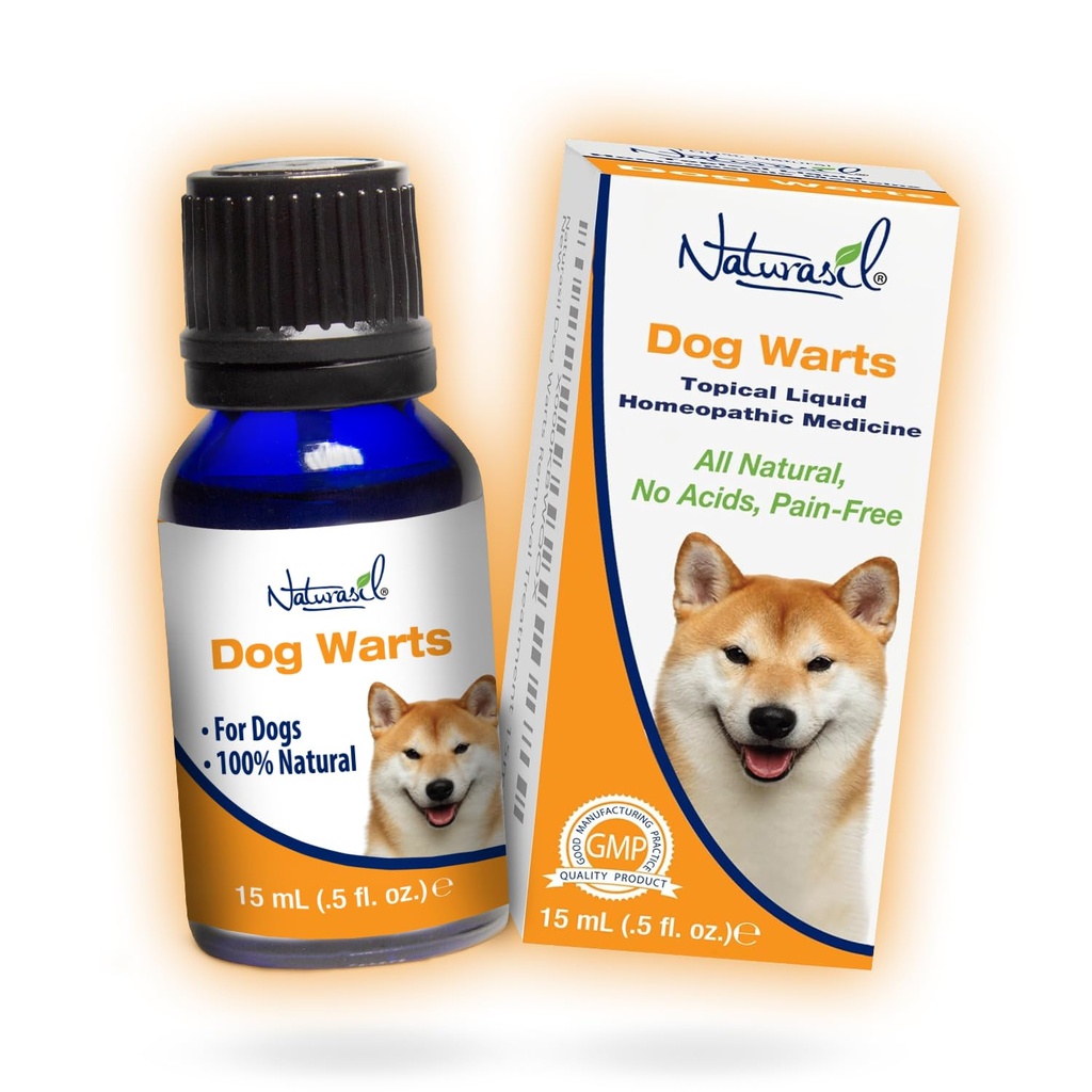 Naturasil的全自然狗 Warts 移除器 纯Thuja & Plant 提取器 主题 Wart & Skin Blemish 移除器在宠物上的QQ快速动作,Gentle & Pain-Free QQ 3+月的无酸 QQ安全 15mL