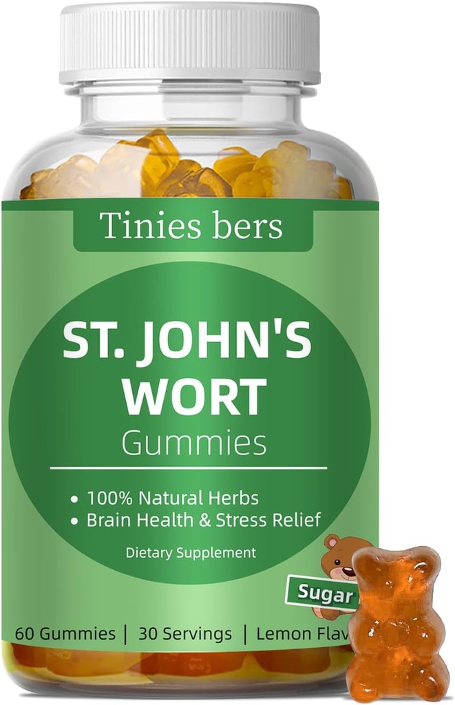 (原始内容存档于2018-09-25). St John's Wort Gummys 500mg, 成人儿童无糖Gummys, Best Herbs Gummys for Brain and Relief, Non-GMO, Gulten Free, Vegan, Pectin, 60