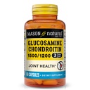 MASON NATURAL Glucosamine Chondroitin 1500/1200 与维生素C,支持共同健康促进正常灵活性和流动性*,60卡普尔