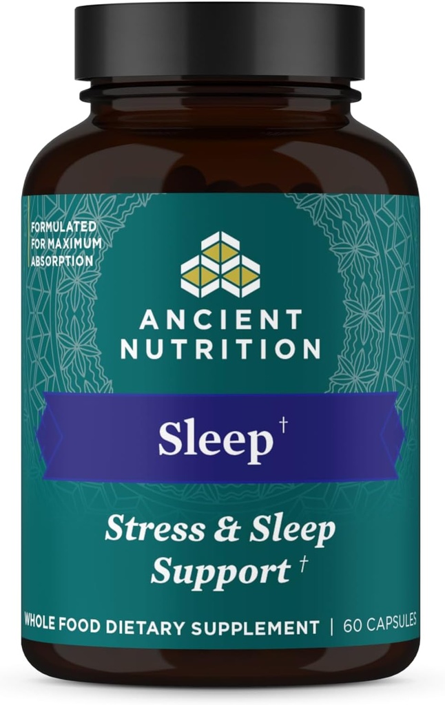 古老营养 Ashwagandha 支持睡眠、压力和睡眠支持、促进精神放松、自由、古老和友好,60卡普勒
