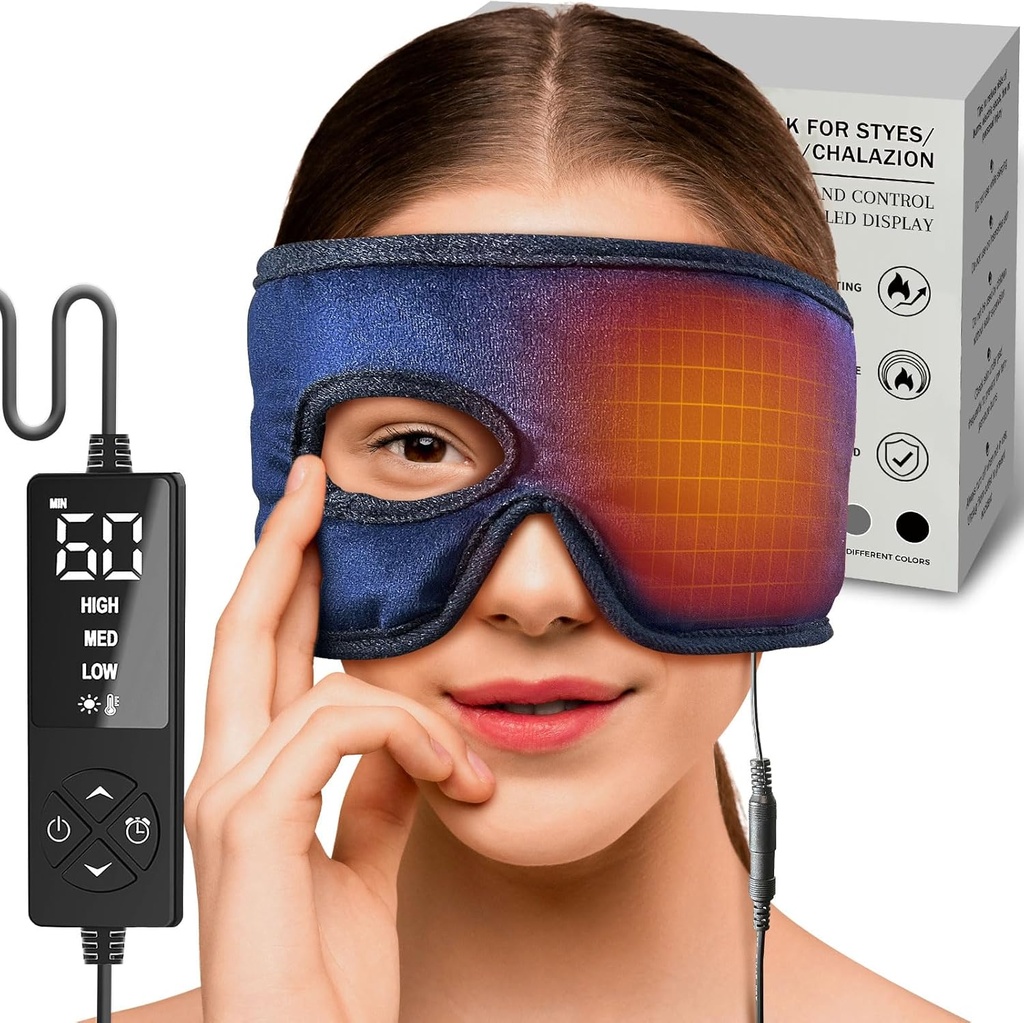 Sticro Electric Stye Eye压缩器用眼洞治疗Stye Eye的加热帕, Stye Chalazion Blepharitis 左眼/右眼刺激的加热