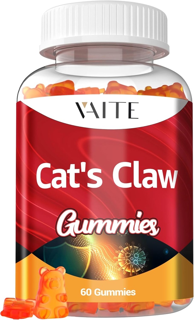 Cats Claw草药补充剂 1000mg Gummys - Uncaria Tomentosa 提取剂,Vegan 免疫支持,联合健康,炎症平衡,整体健康,无糖,无糖,无胶,60 Chewables