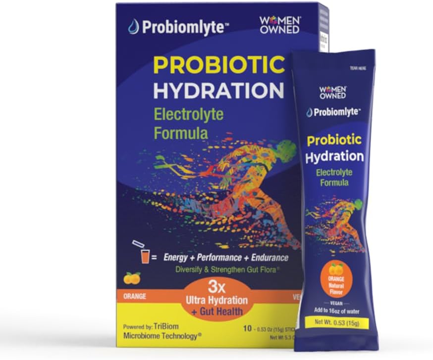 具有耐力、性能、能源和古特健康专利的Tribiom微生物技术的亲生蛋白-亲生水分放大剂(橙)