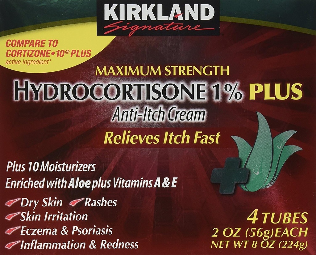 Kirkland Hydrocortisone% 1 奶油, 2 Ounce( 4 包)