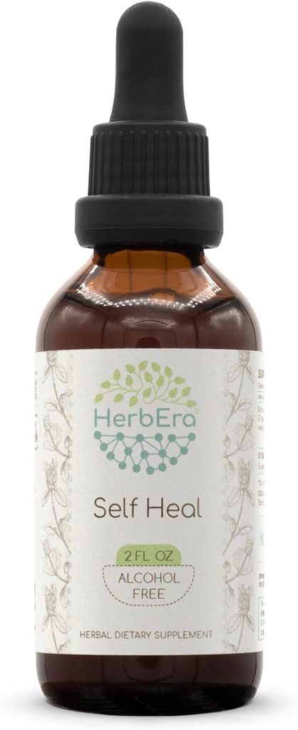HerbEra Self Heal B60 Alcohol-Free Herbal Extract Tincture, Concentrated Liquid Drops Natural Self Heal (Heal All, Prunella Vulgaris) (2 fl oz)