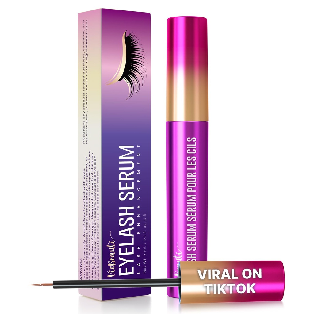 VieBeauti Premium Eylash Growth Serum:用高级公式增强Lash Serum,以刺激更长的Fuller和Thicker Lashes - Vegan & Cruty-Free for Scientific Eyes 3mL 3-Month供应