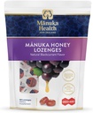 玛努卡健康 玛努卡蜜喉 Lozenges - Blackcurrant Flavored Lozenges, 58-Count - 用Raw Manuka蜂蜜和维生素C灌灌注的咳嗽滴 支持免疫