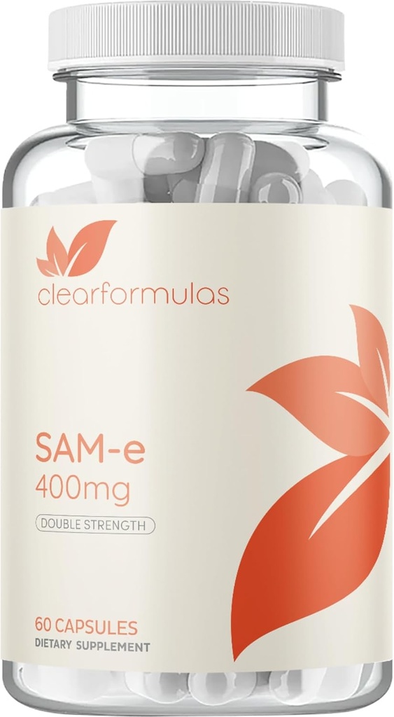 生物活性SAM-e 400mg - 高强度SAM-e 配有生物活性S,S Form for Biovect for Liver and Mood Support - Vegan 非GMO 免防腐剂 - 美国制造(60架)