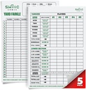 SWOOC Games QQ - 5 Big Premium Lamined Yardzee & Farkle 积分卡(11.5in x 8in) 配有规则 - 大型可重用干擦音垫用于巨型户外饮食