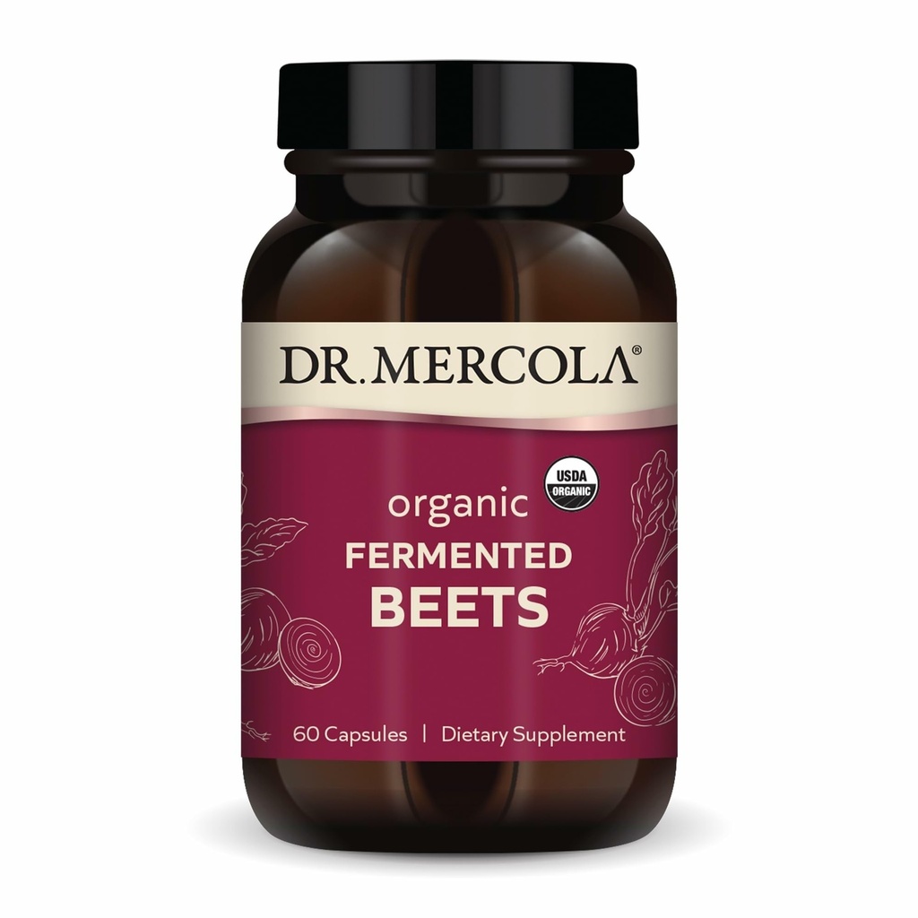 Mercola博士 有机发酵甜菜 -- -- 硝氧化物支持 -- -- USDA 有机、非GMO、无糖和无豆 -- -- 60卡普尔