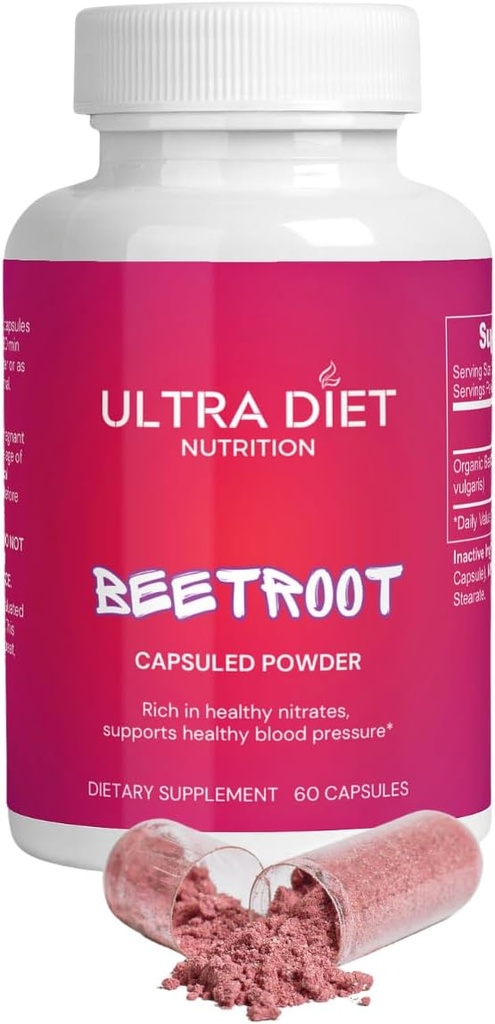 有机 Beetroot Capsules, 1300mg, Nitric Oxide, 100% Natural, 非 GMO, 60 Capsules