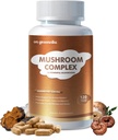 蘑菇综合症补充症2600mg,120 Capsules - 10 Musholes Blend - Reishi, Lions Mane, Cordyceps, Chaga, Turkey Tail, Maitake, Shitake, 牡蛎 Nootropic 综合症 - 大脑,能量,焦点药丸