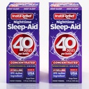 夜间睡眠援助液体,50mg的二苯胺HCl,双值包(80度),葡萄火焰,Fall Asleep Fast & Stay Asleep Longer