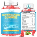 2 Pack Ashwagandha Gummys配有涡轮GABA Mood Energy and Immune Support,混合贝里Flavor 120 Cts