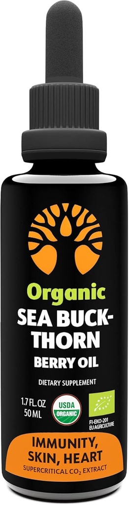 有机海巴克特霍恩石油 — 50天供应 — 奥米加 7 9 — 非GMO, Vegan