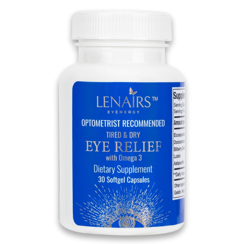 软胶 - Omega 3, EPA & DHA, Bilberry, Lutein, Astaxanthin, 眼健康基本营养剂, 计算机眼 Strain, Digital Eye Fatigue, Gluten Free