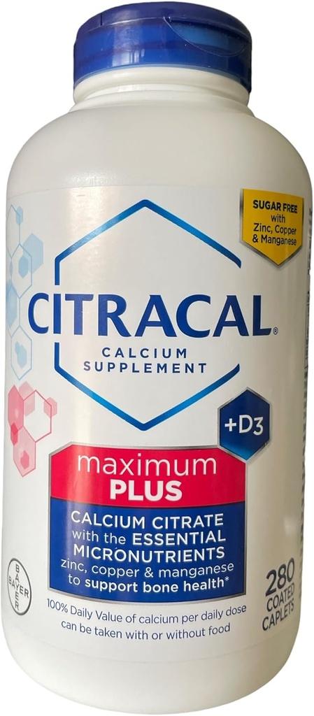 Citracal Calcium Citrate Caplets (Maximum Plus) + D3 1Pack (280 cm.) (包装可能不同)
