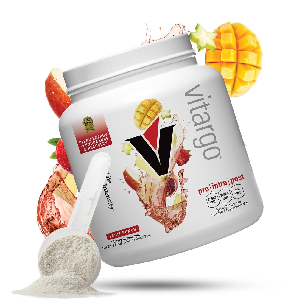 Vitargo Carbohydrate Powder, 2X 快速肌肉Glycogen补充剂, 1.7 LB 水果冲刺, Pre, Intra & Post, 无糖复合型碳酸盐粉 回收,耐力和肌肉增益,美国制造