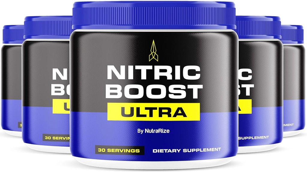 (5 Pack) Nitric Boost Ultra – Premium Daily Power Blend in a Jar, 手动帮助维持能源,支持自然流通,并保持你前进,官方评论(150 services).