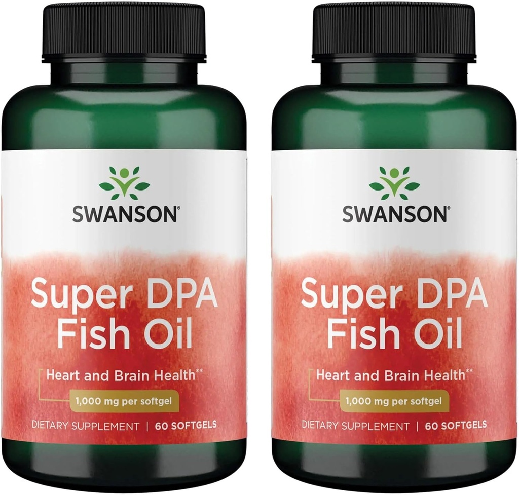 Swanson Super Dpa Fish Oil 1,000 mg 60 Sgels(2包)