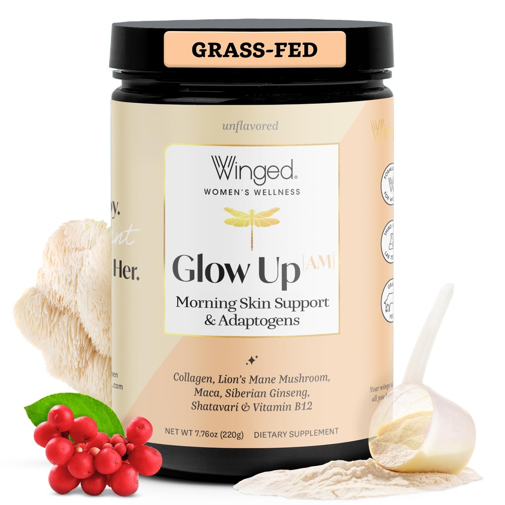 (原始内容存档于2018-09-21) (英语). Winged Wellness Glow Up Up AM, Collagen Powder for Women – Morning Beauty suppless for Glowing Skin with Grass-Fed Hydrlyzed Collagen Peptides, Lion's Mane & Maca Root - 21 services, Unflorward (英语).
