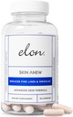 Elon 皮肤新加水解凝胶和Hyaluronic Acid & Grape 种子提取剂和抗氧化剂 水合剂和抗衰老补充剂 活性皮肤健康(90 Capsules)