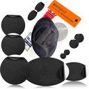 a Zengear 修理补丁 -- -- 防水、自干、泪水、热水-resistant Polyster Fabric 用于修理下夹克、Puffer、雪衣、鞋、帐篷、PVC、服装、内饰(黑色)