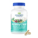 Ridgecres Herbals Airway Clear, 肺健康和呼吸支持补编,配有Schisandra Fruit, Cassia Bark 和 Ginger Root, Sinus, Mucus Support, Gluten Free (60 Vegan Caps, 30 Servi)