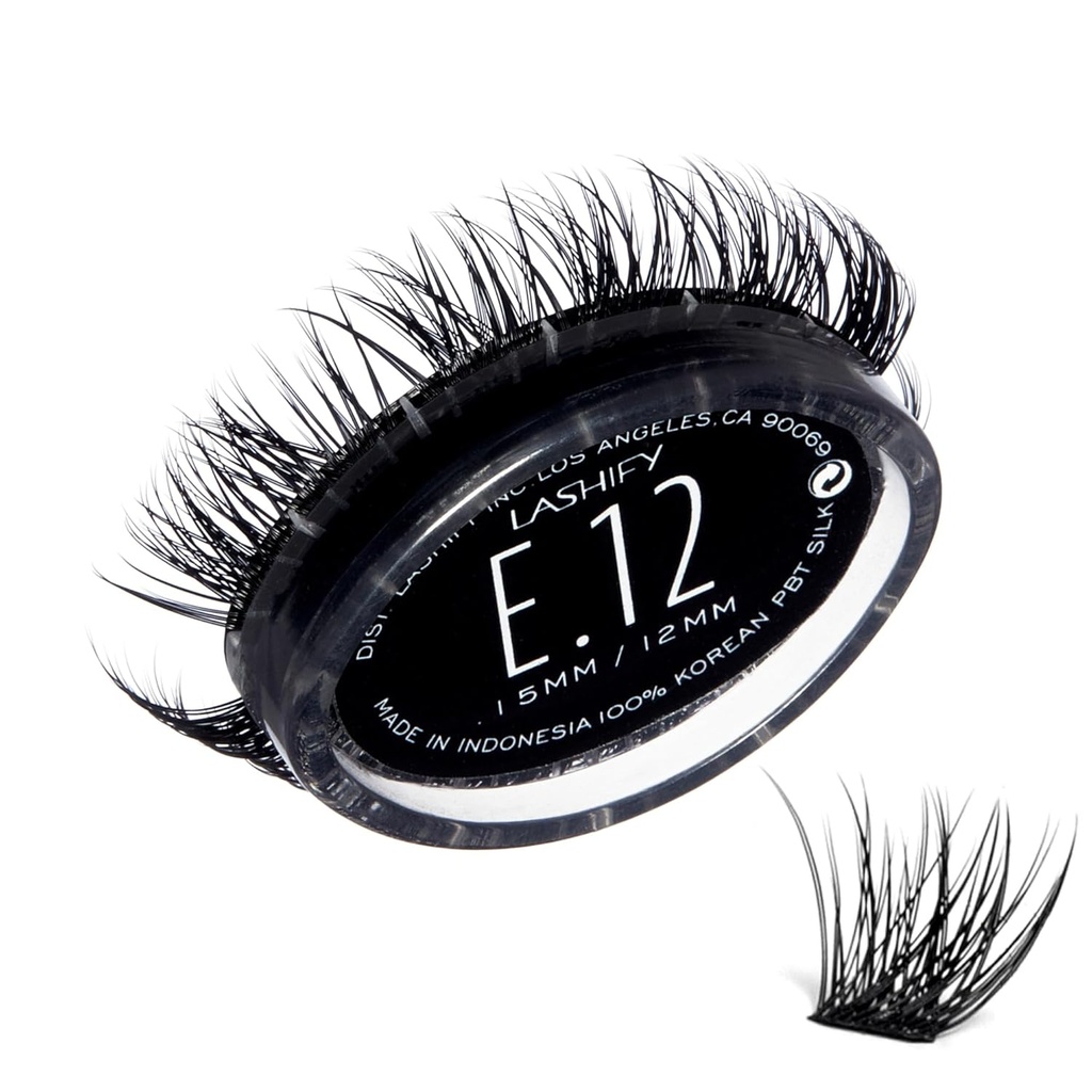 Lashify Extreme 12mm Gossamer DIY 眼线扩展重填, 黑色, 容易的假 Lashes 添加 Tremendous 音量