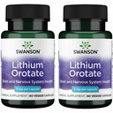 Swanson Orotate锂抗氧化剂 Mood 情感健康行为记忆支持补充剂 5 mg 60 Veggie Capsules (Elemental Lithium) 2 Pack