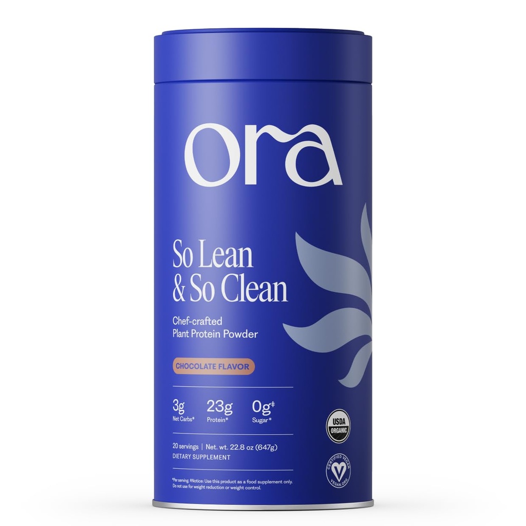 Ora 有机维冈蛋白粉 - 23g 男女植物蛋白 - 巧克力Flavor 20 services, Bloat-free, Gluten Free, Non-GMO, 无人工甜剂