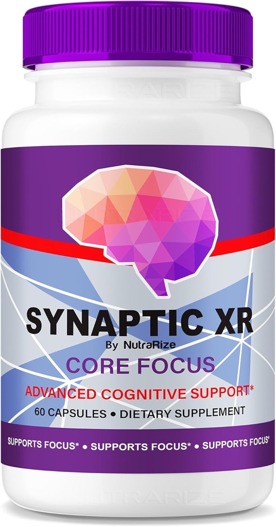NutraRize Synaptic XR – Daily Support Capsules 配有平衡组合的焦点,锐度,以及日常性能 QQQ Easy-to-Take Pills for Daily Wellness (60 Capsules)
