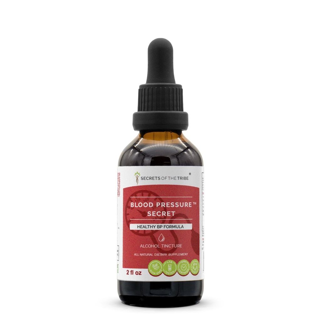 部落的秘密 - 血压秘密,健康循环公式,草药补充剂 Blend Drops 酒精液体提取 2 fl oz