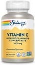 SOLARAY 维生素C 1000mg 与生物氟化物集中 - 维生素C 夹带玫瑰HIPS和Acerola Cherry - 抗氧化剂、心脏健康和免疫支持补充剂,Vegan、Non-GMO、100 服务