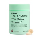 H-PROOF 随时饮用维生素、肝脏健康和电解质的豁免支持、牛奶硝酸盐和维生素B和C - 40 Chewable Taps (20 services), Vegan, Black Cherry